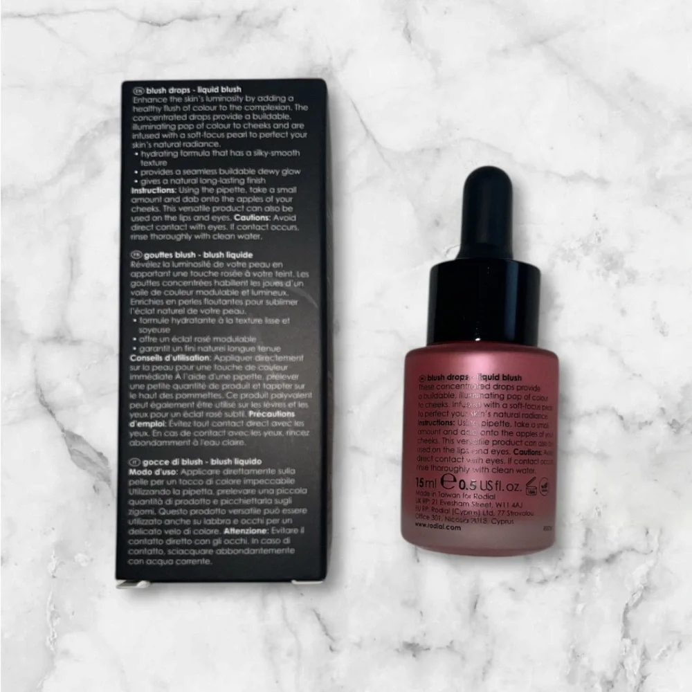 BRAND NEW IN BOX Rodial Blush Drops in Frosted Pink Full size (15ml)